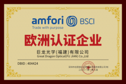 祝巨龙光学（福建）有限公司2021年通过BSCI验厂